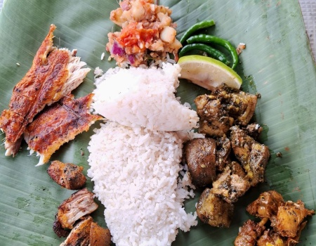 Lang ok kiphi (roasted fish)